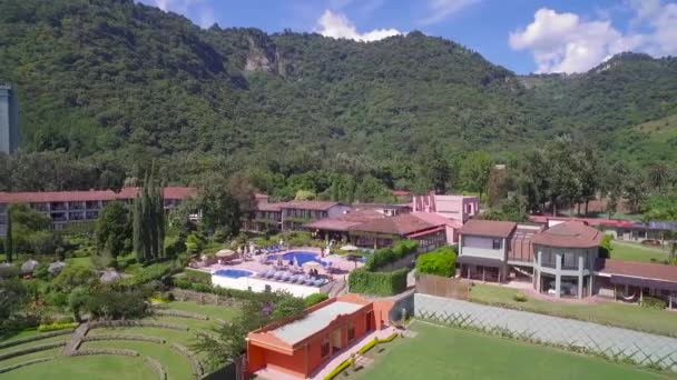 Aereo Una Villa Tenuta Villa Lungo Riva Del Lago Amatitlan — Video Stock