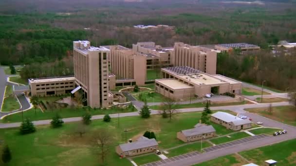 Aérien Dessus Quartier Général Militaire Armée Quantico Marine Virginie — Video