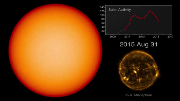 Eine Jährliche Analyse Des Sonnenzyklus Dieser Nasa Visualisierung — Stockvideo