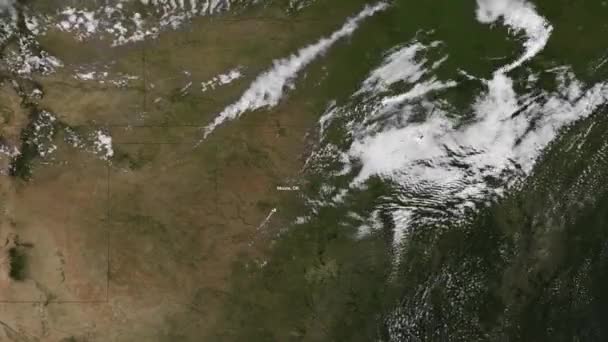 Une Carte Météorologique Suit Une Épidémie Tornades Près Moore Oklahoma — Video