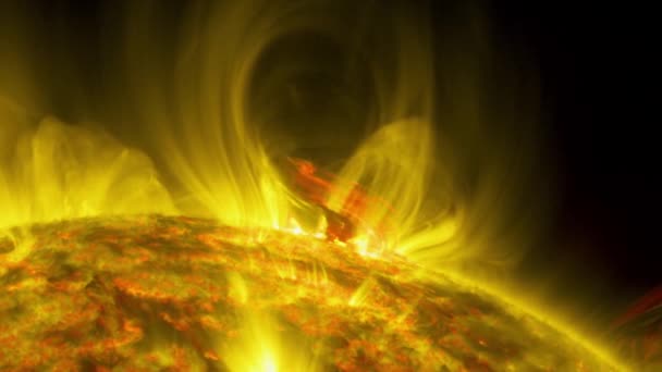 Animazione Del Sole Della Nasa Mostra Formazione Bagliore Solare — Video Stock