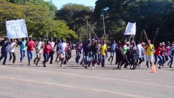 Afrika Polisi Askeri Treni Terörizmi Bastırmak Isyan Ayaklanmaları Bastırmak Için — Stok video