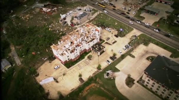 Aufnahmen Des Tornados Vom April 2014 Der Tupelo Mississippi Heimsuchte — Stockvideo