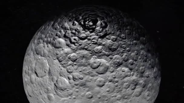小惑星帯で最大の矮星であるセレスのNasaのアニメーション — ストック動画