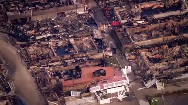 Good Aerial Footage Destruction 2012 Hurricane Sandy — Stock Video