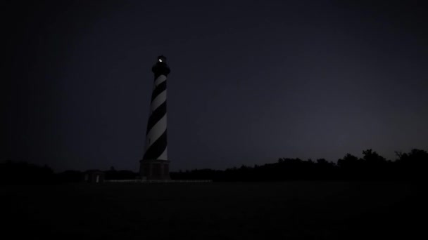 Velho Farol Cuida Cape Hatteras Farol Carolina Norte — Vídeo de Stock