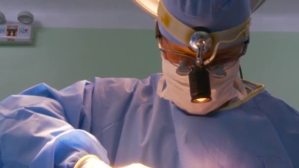 Chirurgiens Armée Effectuer Une Septoplastie Chirurgie Sur Nez — Video