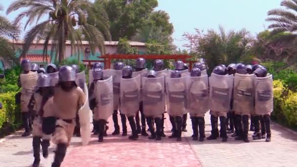 Polícia Somali Treinamento Militar Para Suprimir Terrorismo Tumulto Revolta — Vídeo de Stock