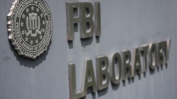 Außenaufnahmen Des Fbi Labors Washington — Stockvideo