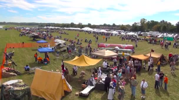 Přehled Letecké Přehlídce Nebo Festivalu — Stock video