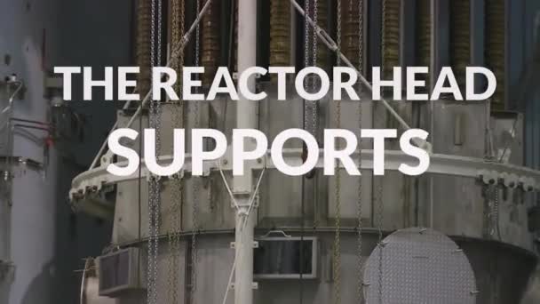 Εφαρμόζεται Αντιδραστήρας Πυρήνων Ενός Πυρηνικού Σταθμού Και Προστίθενται Κυψέλες Ράβδων — Αρχείο Βίντεο