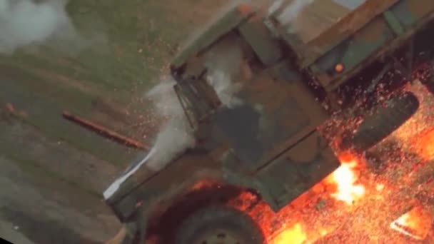 Extrémní Zpomalené Záběry Odpalované Rakety — Stock video