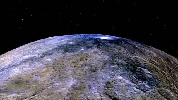 Animacja Nasa Ceres Największej Planety Karłowatej Pasie Asteroid — Wideo stockowe