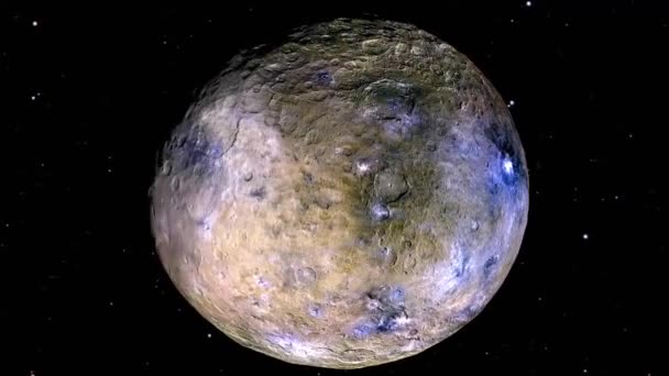 Nasa Animation Της Ceres Μεγαλύτερος Πλανήτης Νάνος Στη Ζώνη Αστεροειδών — Αρχείο Βίντεο