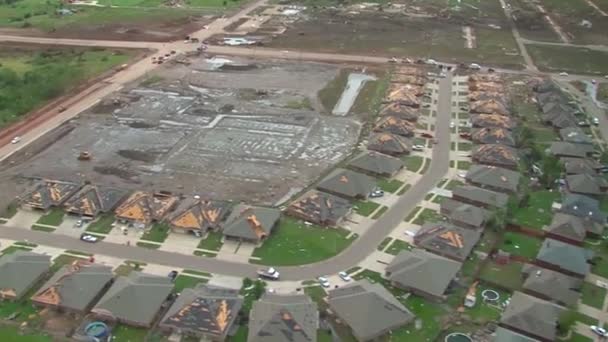 摩尔俄克拉荷马州龙卷风的空中录像 — 图库视频影像