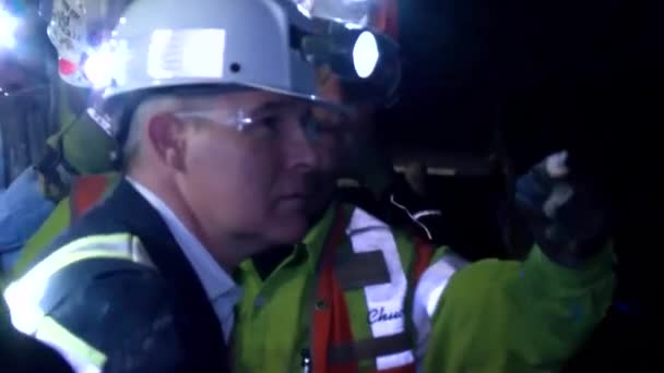 Epa Administrateur Scott Pruitt Bezoekt Een Kolenmijn Pennsylvania 2017 — Stockvideo