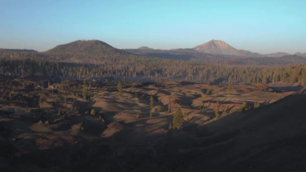 Morning Lassen Volcanic Wilderness Shasta County California — Stock Video