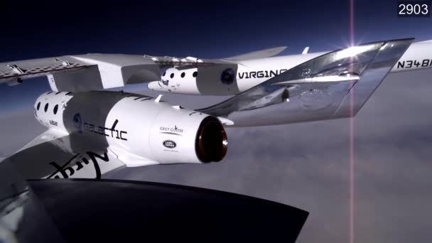 Вид Повітря Аварію Virgin Galactic Spaceshiptwo Ovewr Пустеля Мохаве 2015 — стокове відео