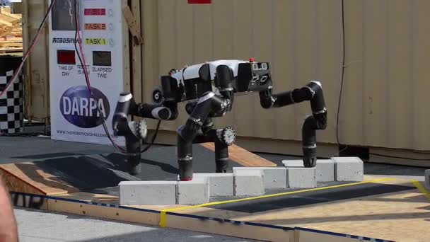 Eine Roboter Herausforderung Der Nasa Führt Diesem Jpl Roboter — Stockvideo