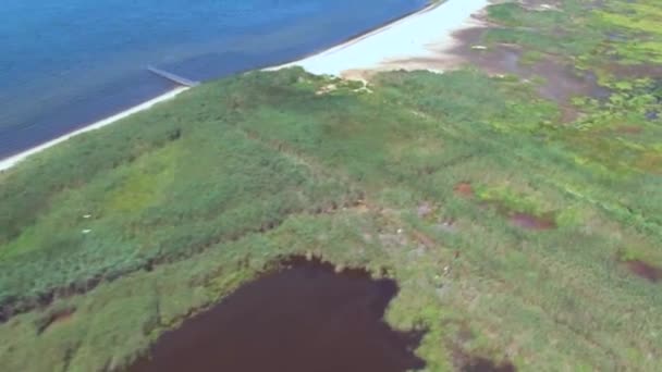 Aeriály Nad Bariérovými Ostrovy Cestě Hurikánu Sandy — Stock video