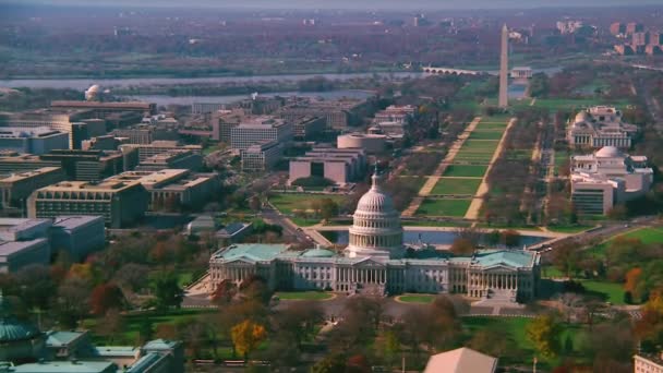 Bonne Antenne Dessus Dôme Capitole Congrès Washington Monument Washington — Video