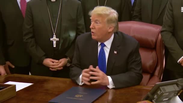 2018 Prezydent Usa Donald Trump Mówi Imigracji Bezpieczeństwie Granic Twierdzi — Wideo stockowe