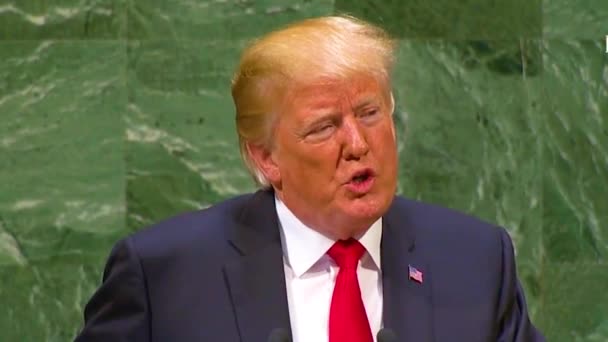 2018 Président Américain Donald Trump Adresse Assemblée Générale Des Nations — Video