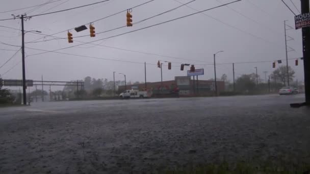 2018 Huracán Florencia Golpea Wilmington Carolina Del Norte Causando Amplias — Vídeo de stock