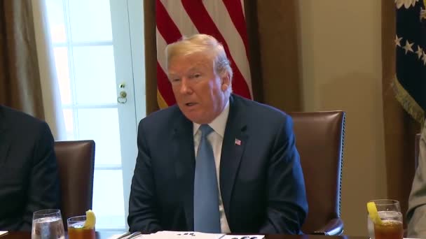 2018 Abd Başkanı Donald Trump Demokratlar Açık Sınır Suç Isterken — Stok video