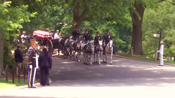 2018 Abd Silahlı Kuvvetleri Nin Beş Şubesinin Üyeleri Arlington Virginia — Stok video