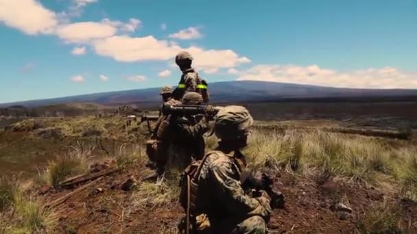 Prédéploiement Les Marines Américains Avec Compagnie Echo Bataillon Régiment Marines — Video