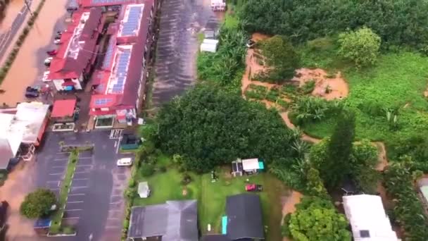 Kustbevakningen Svarar Översvämningar Vicinity Hanalei Bay Kauai Stora Tropiska Stormen — Stockvideo