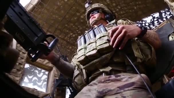 2018 Солдаты Кавалерийской Дивизии Армии Сша Проводят Конвойные Операции Иракской — стоковое видео
