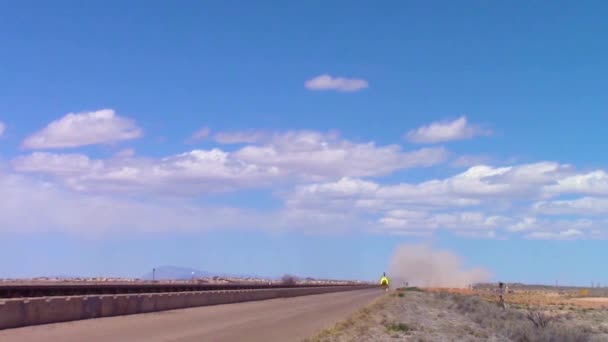 2018 Pista Prueba Alta Velocidad Holloman Utiliza Para Probar Asientos — Vídeo de stock