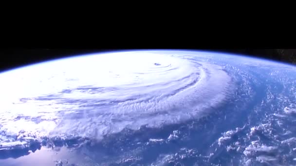 2018 Strzały Stacji Kosmicznej Nasa Huraganu Florencja Zbliża Się Wybrzeża — Wideo stockowe