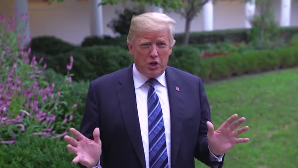 2018 Presidente Los Estados Unidos Donald Trump Recuerda Los Acontecimientos — Vídeo de stock