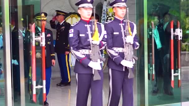 2018 Repatriační Ceremoniál Pro Korejské Válečné Hrdiny Kompletní Vojenský Pohřební — Stock video