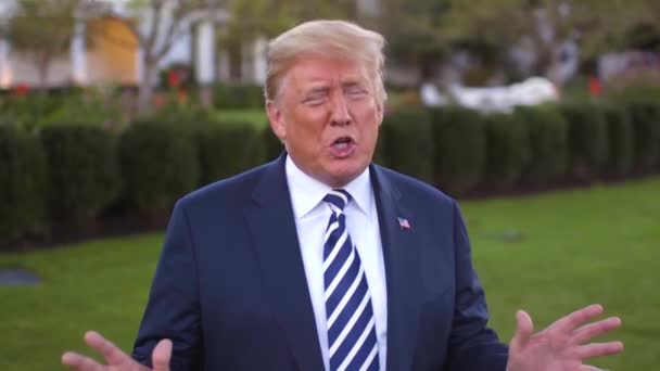 2018 Presidente Los Estados Unidos Donald Trump Habla Que Sentimiento — Vídeos de Stock