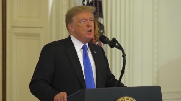 2018 President Donald Trump Kondigt Brett Kavanaugh Aan Als Genomineerde — Stockvideo