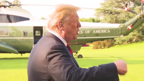 2018 Presidente Dos Eua Donald Trump Argumenta Que Rusian Putin — Vídeo de Stock