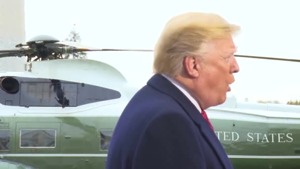 2018 Président Américain Donald Trump Adresse Aux Journalistes Corps Presse — Video