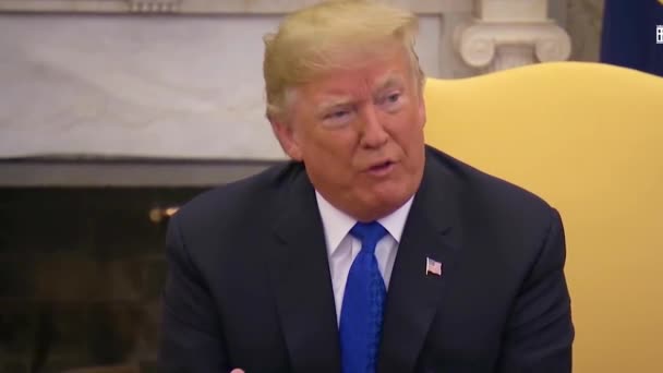 2018 Président Américain Donald Trump Rencontre Chuck Schumer Nancy Pelosi — Video