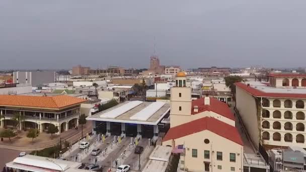 2019 Good Aerial Mexico Check Point Border — Stock Video