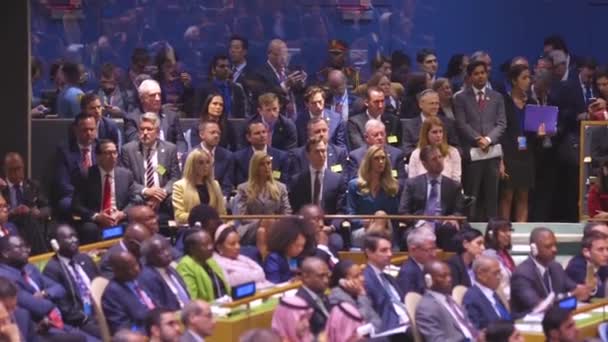 2018 トランプ大統領が2018国連総会に出席 — ストック動画