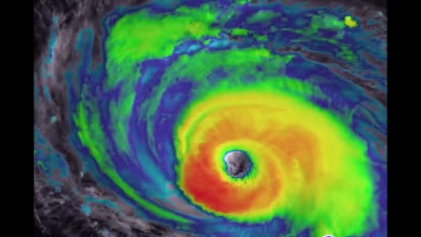 2018 Noaa Animerade Färg Satellit Väder Bilder Orkanen Florens Närmar — Stockvideo