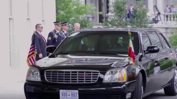 2018 Presidente Los Estados Unidos Donald Trump Bienvenida Primer Ministro — Vídeo de stock