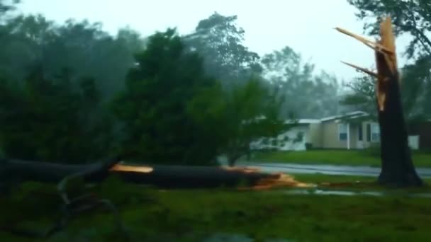 2018 Kuzey Carolina Daki Lejeune Kampı Yakınlarında Floransa Kasırgası Nın — Stok video