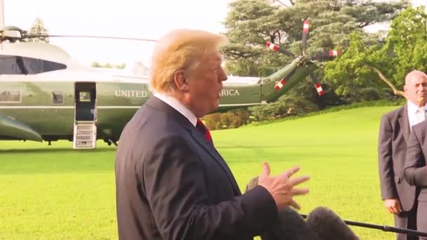 2018 Usa President Donald Trump Hävdar Att Han Har Befogenhet — Stockvideo