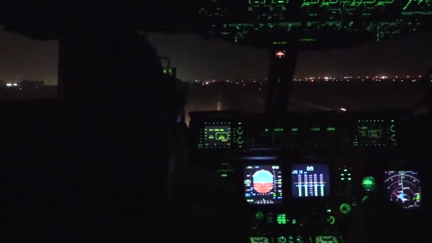 2017 Filmagem Mostra Visão Cockpit Medida Que Sai Uma Base — Vídeo de Stock
