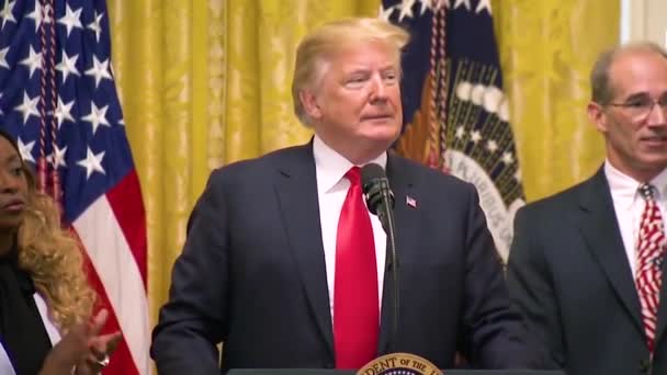 2018 Presidente Los Estados Unidos Donald Trump Dice Que Economía — Vídeo de stock